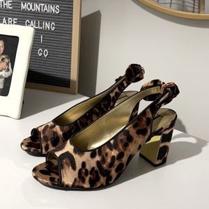•Leopard Chunky Heels•
